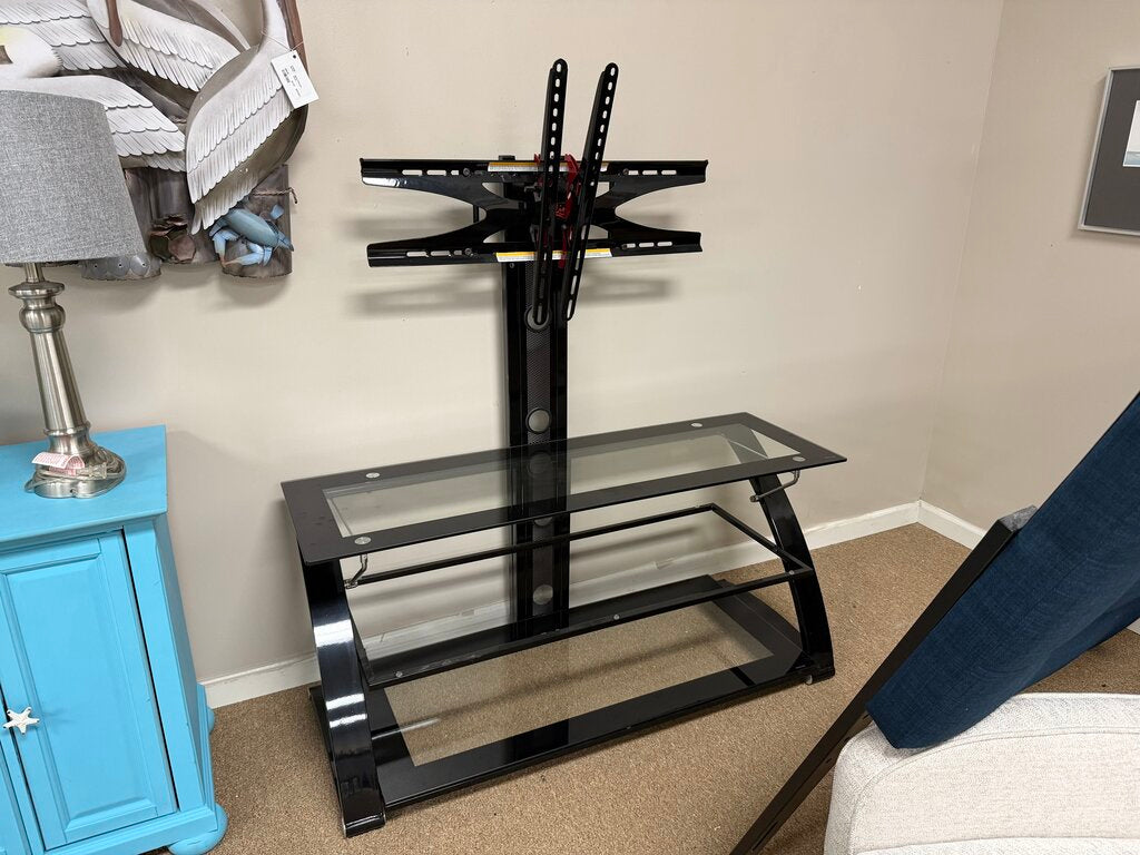Glass + Metal TV Stand