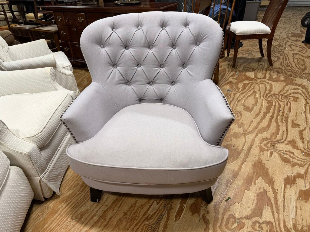 Pale Violet Tufted Club Chair