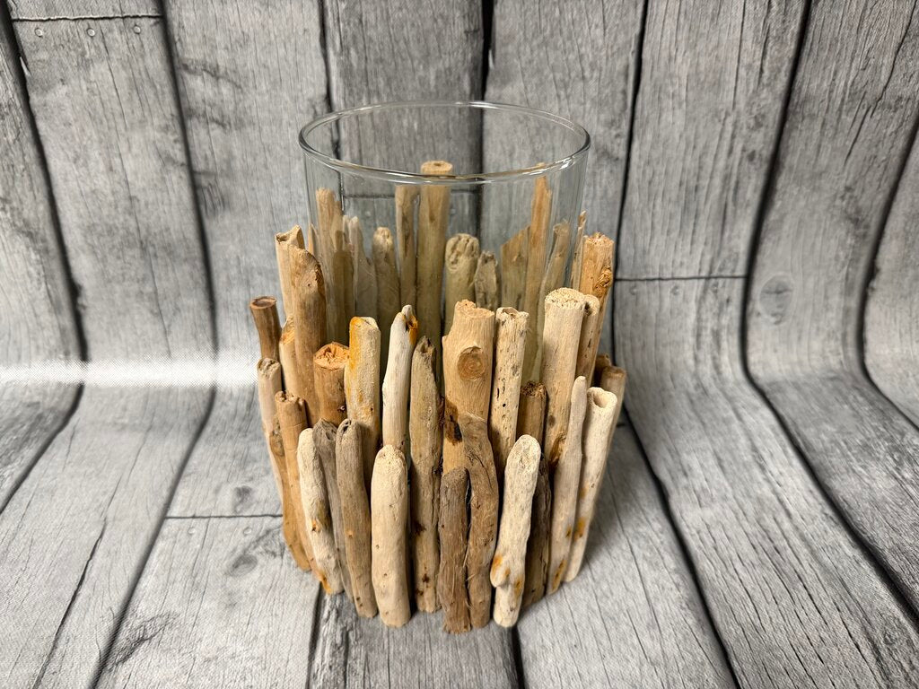 Driftwood Hurricane Candleholder