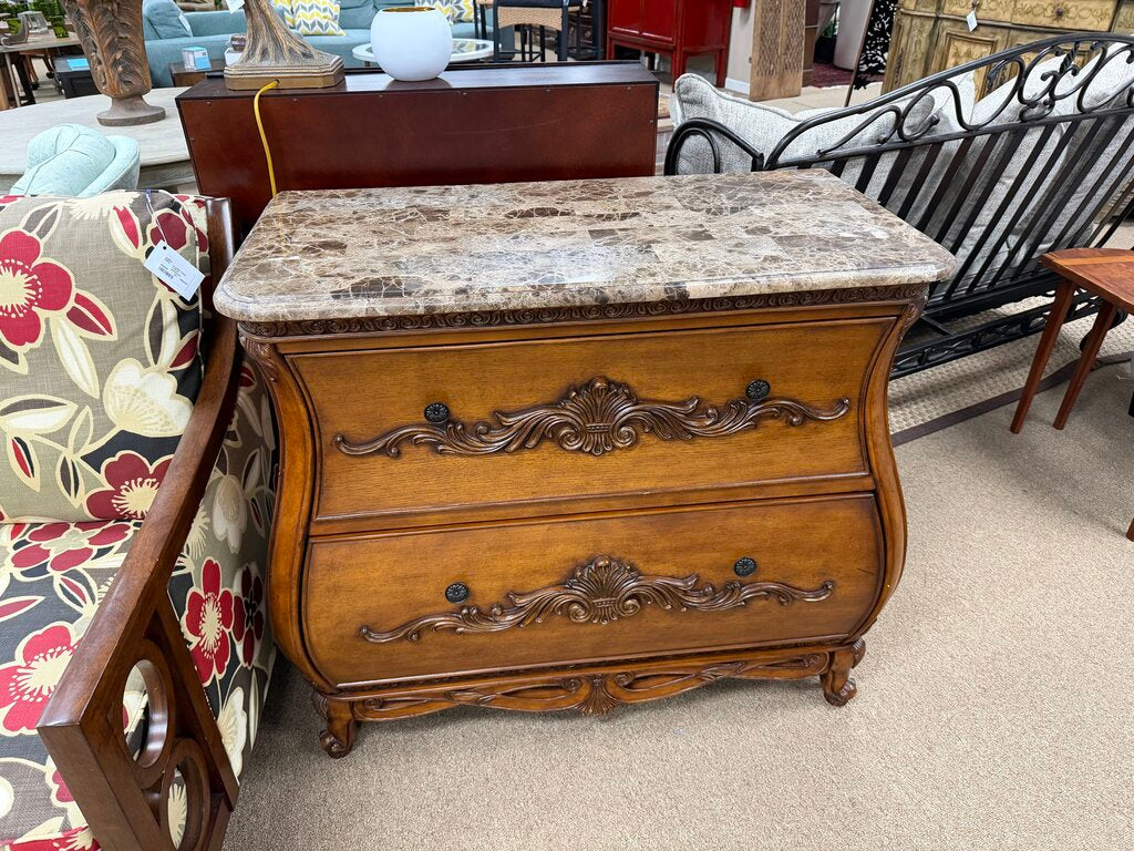 Marble Top Bombe Chest