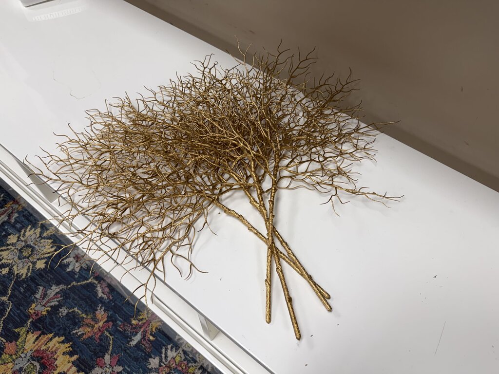 Gold Fan Coral Stems Bundle