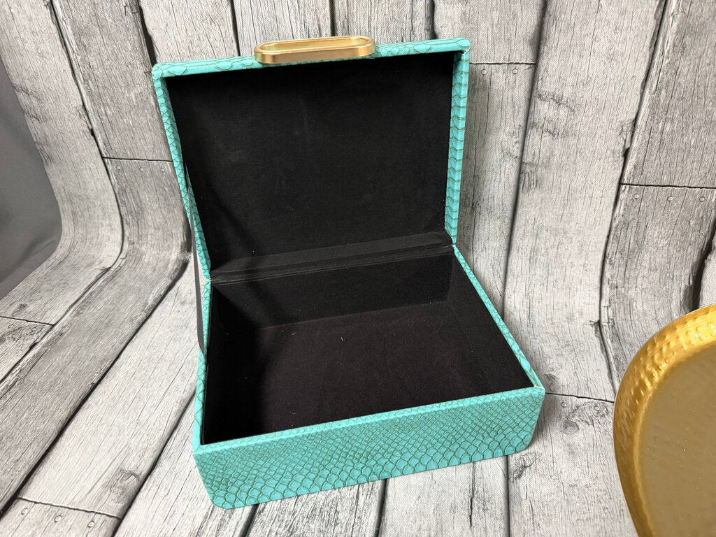 Embossed Leather Decorative Box