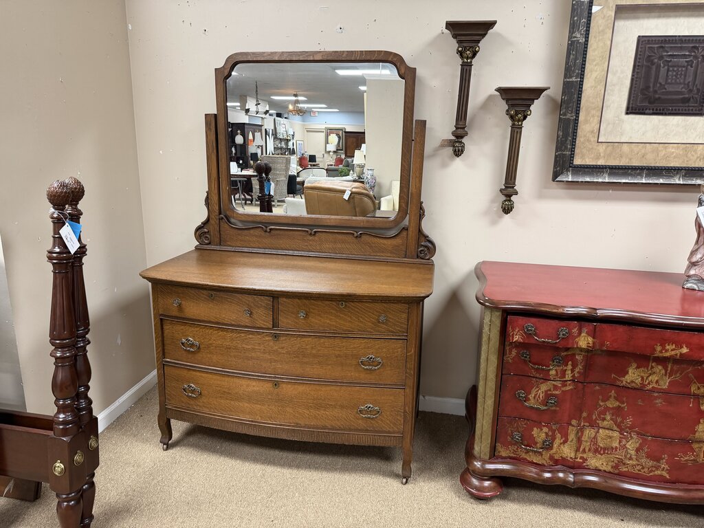 Vintage Oak Dresser w/Mirror