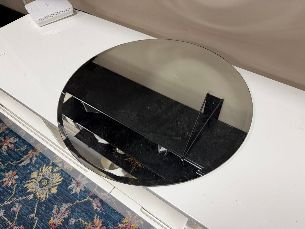 Round Decorative Beveled Mirror
