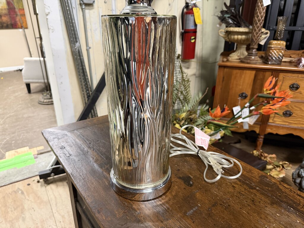 Silver Embossed Lamp