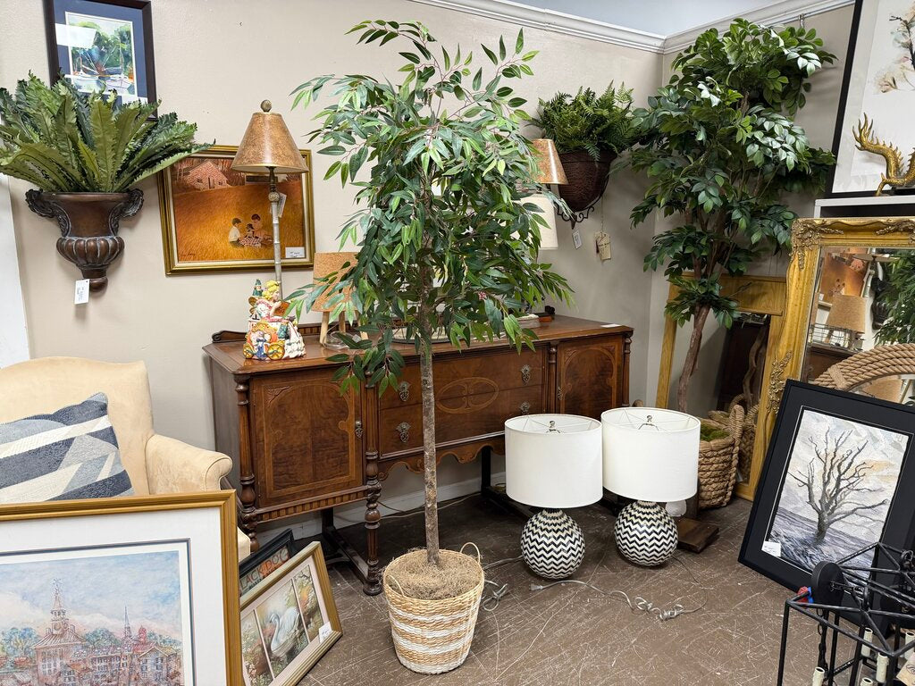 Faux Ficus Tree in Basket