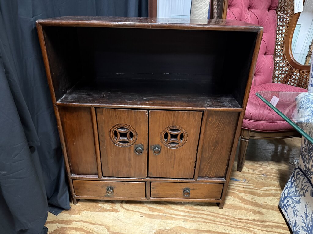 Mid Century Asian Inspired Cabinet