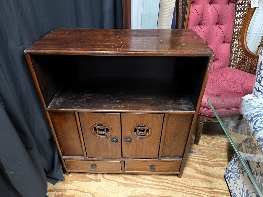 Mid Century Asian Inspired Cabinet
