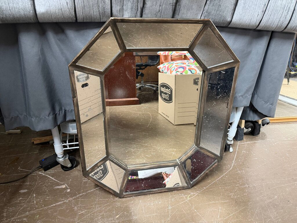 Antiqued Octagon Mirror