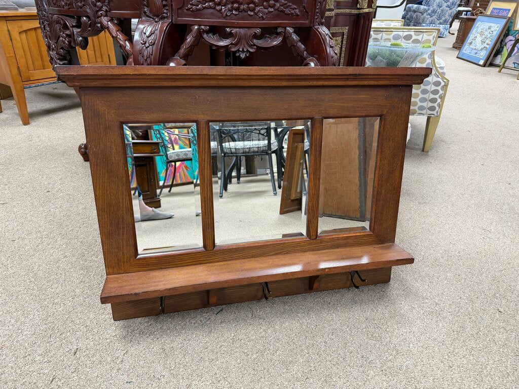 Mirror w/Hooks