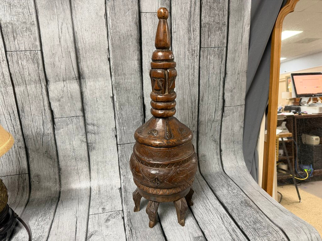 Handcrafted Wood Ceremonial Vessel