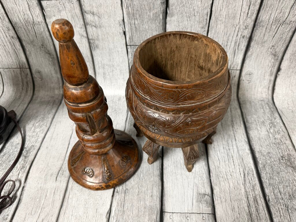 Handcrafted Wood Ceremonial Vessel