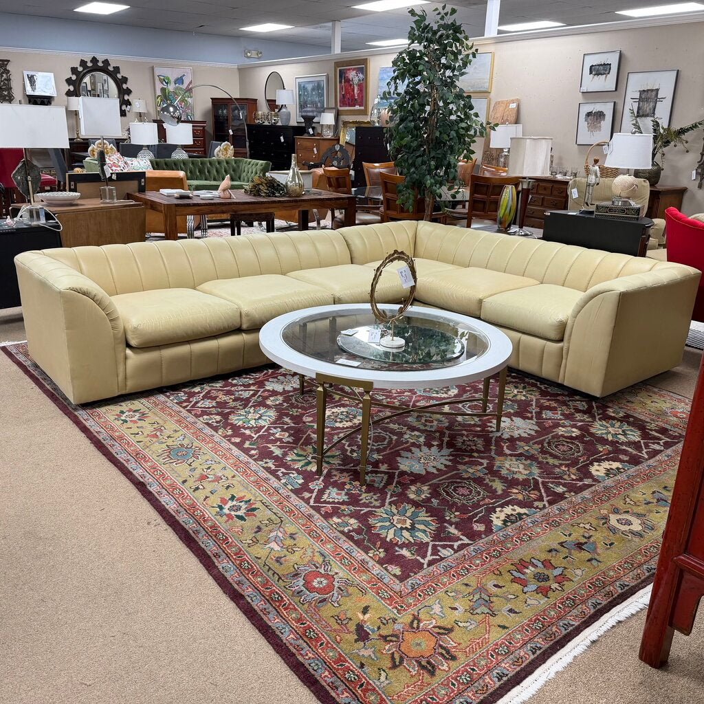 Low Profile Yellow/Gold Sectional