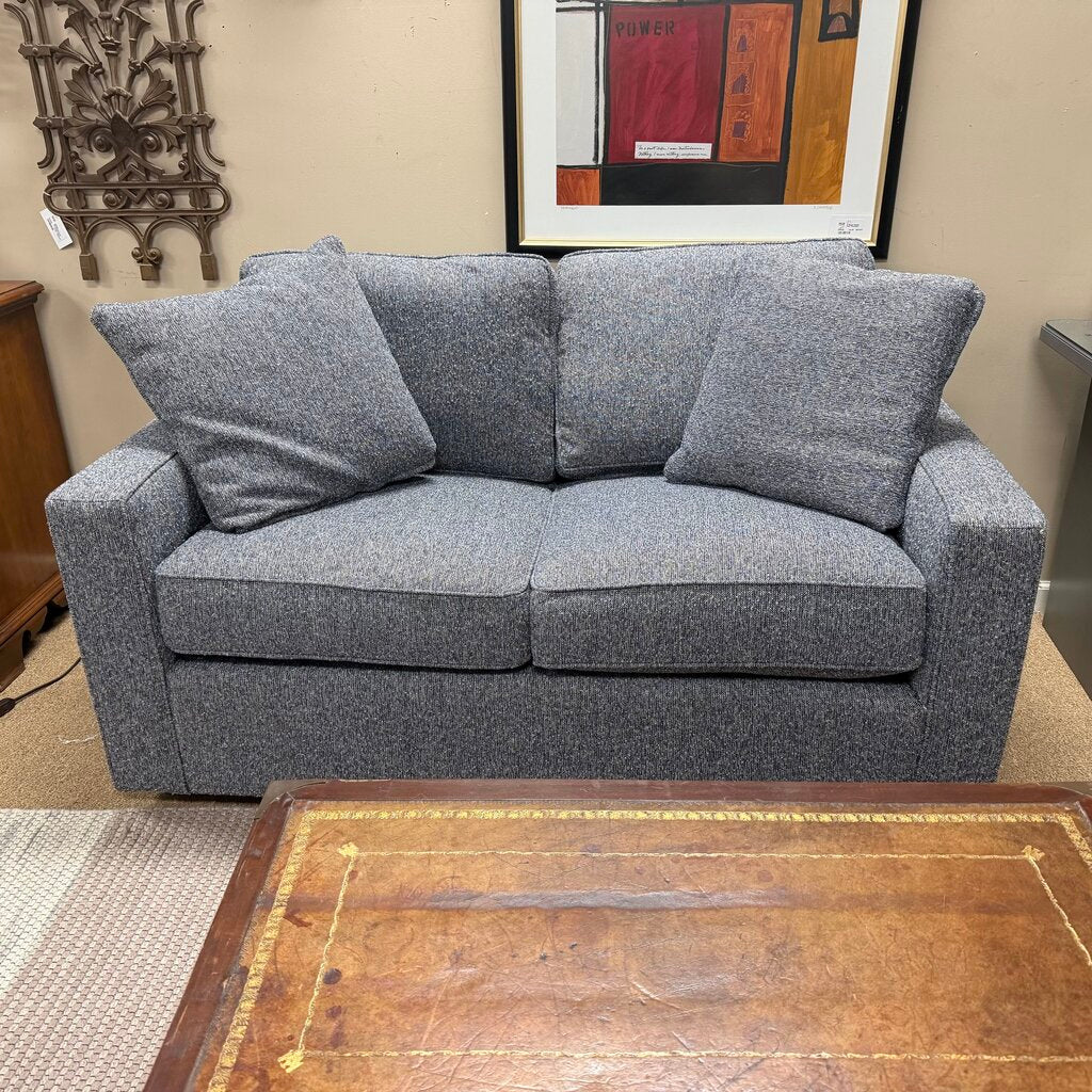 Blue Tweed Loveseat