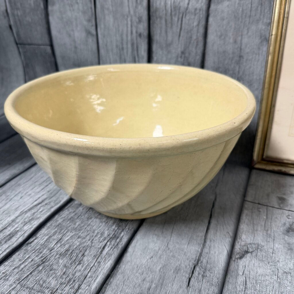 Vintage Yellow Earthenware Bowl