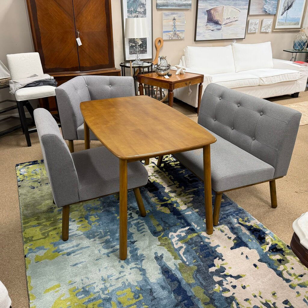 4-pc Mid Century Style Breakfast Nook Dining Set