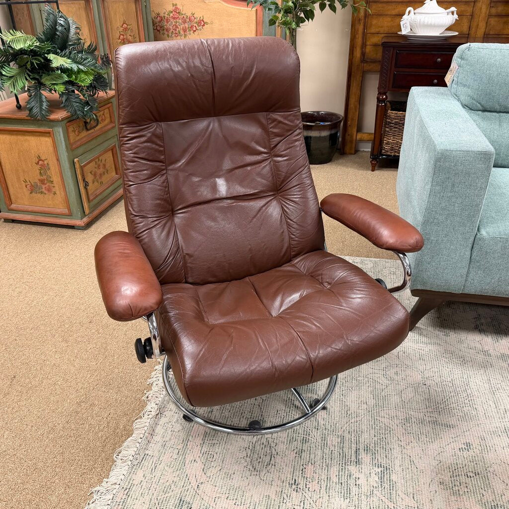 Ekornes Leather Lounge Chair
