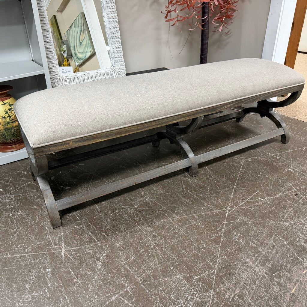 Wood + Upholstered Bench