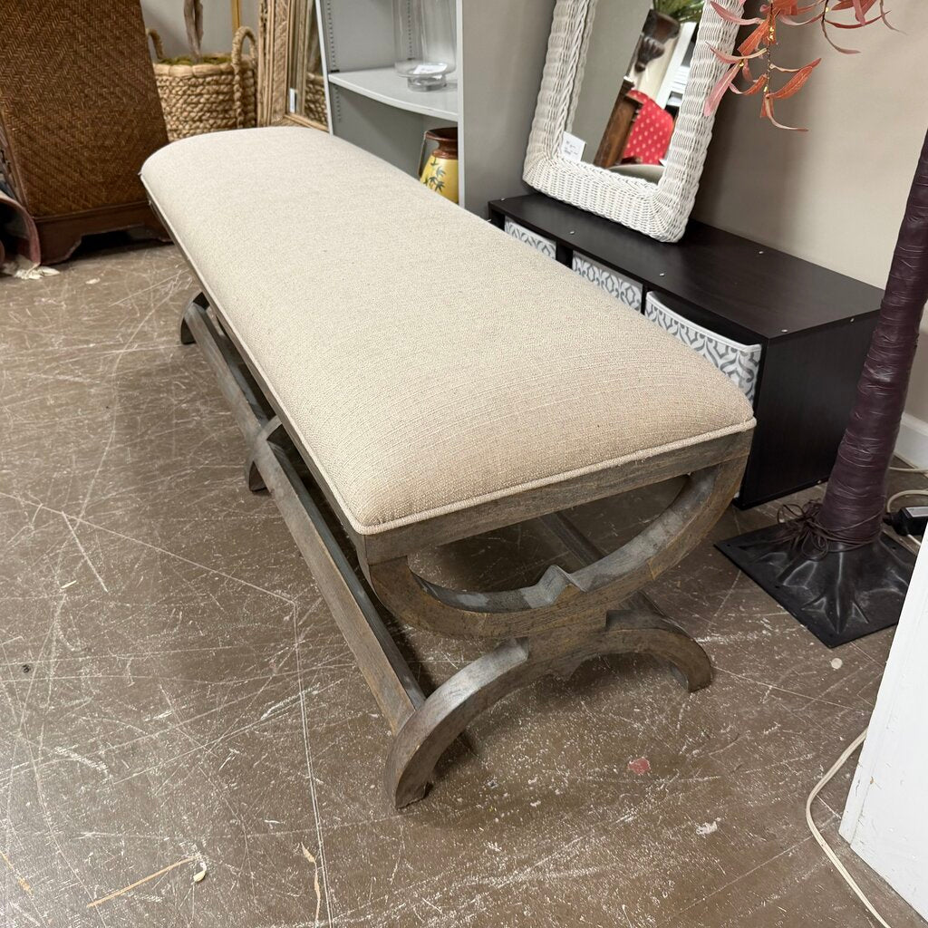 Wood + Upholstered Bench