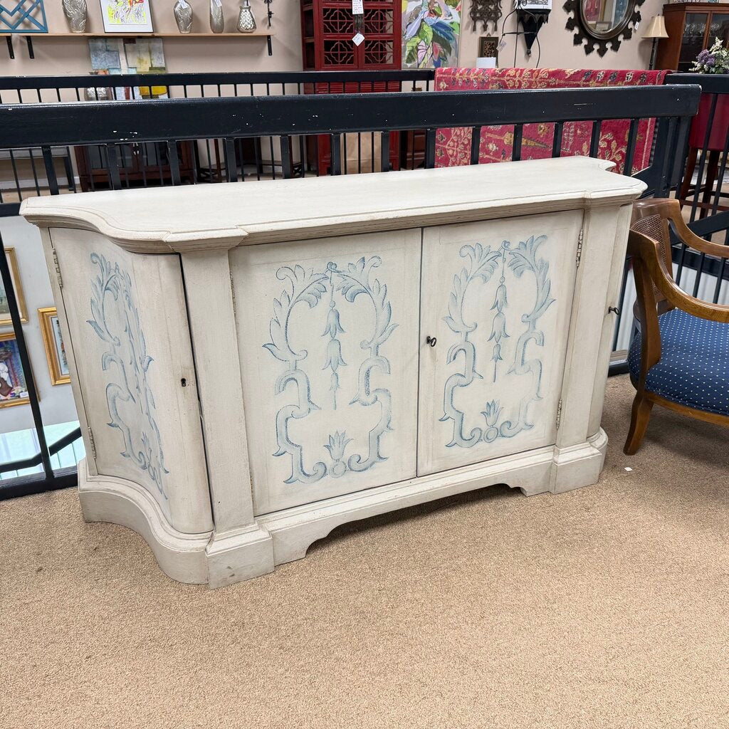 Handpainted Imported Accent Cabinet