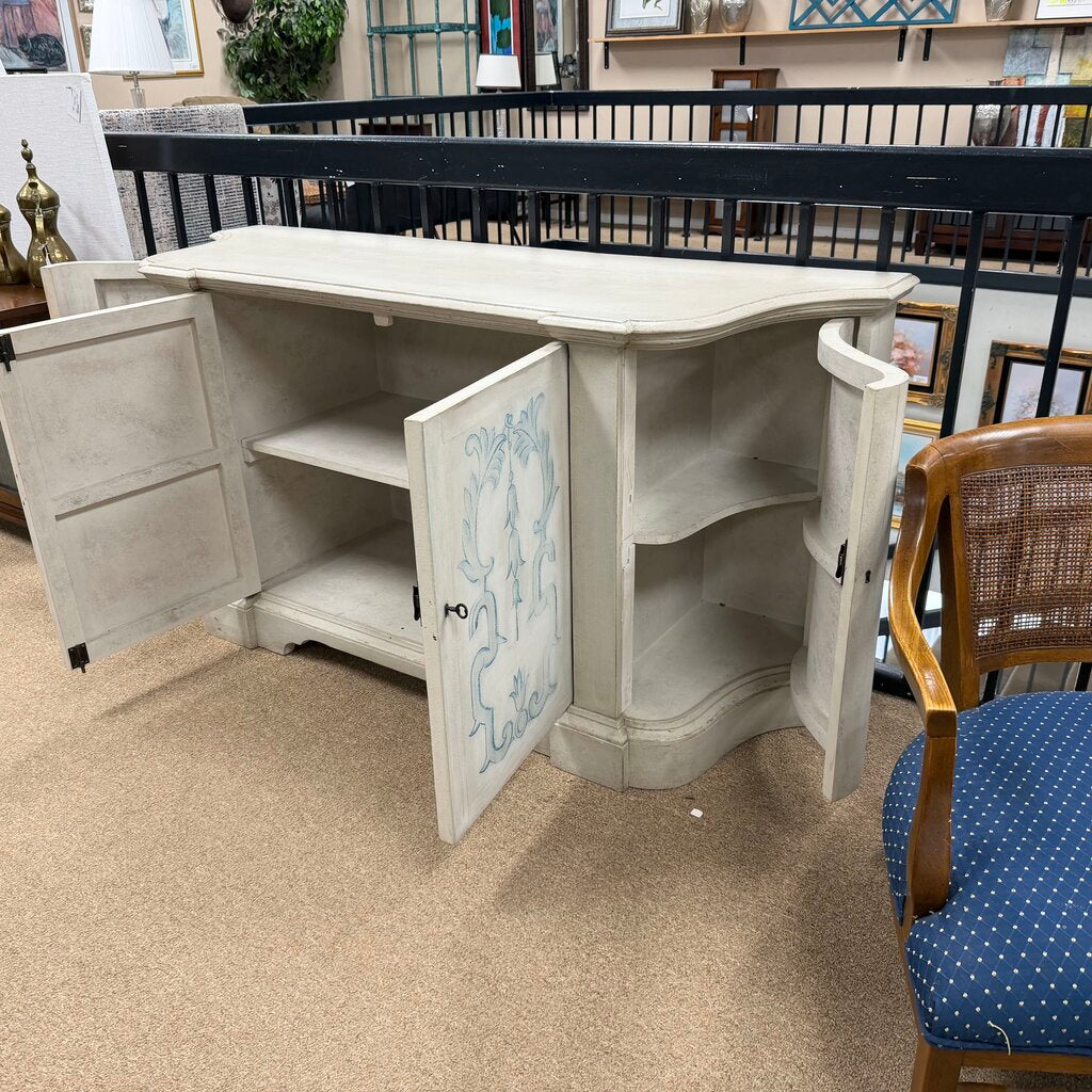 Handpainted Imported Accent Cabinet
