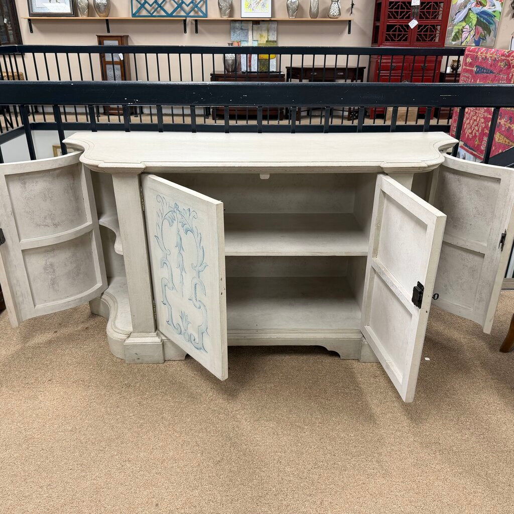 Handpainted Imported Accent Cabinet