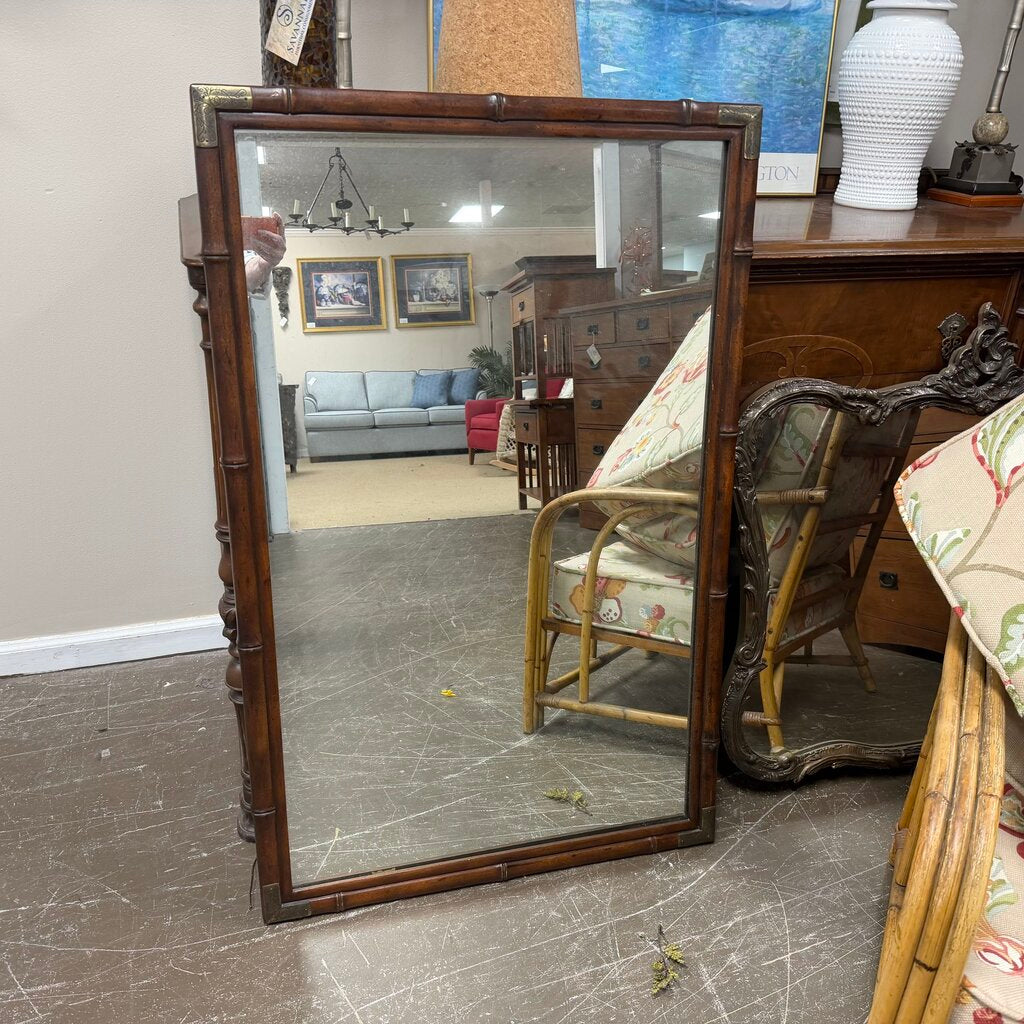 Vintage Bamboo Mirror