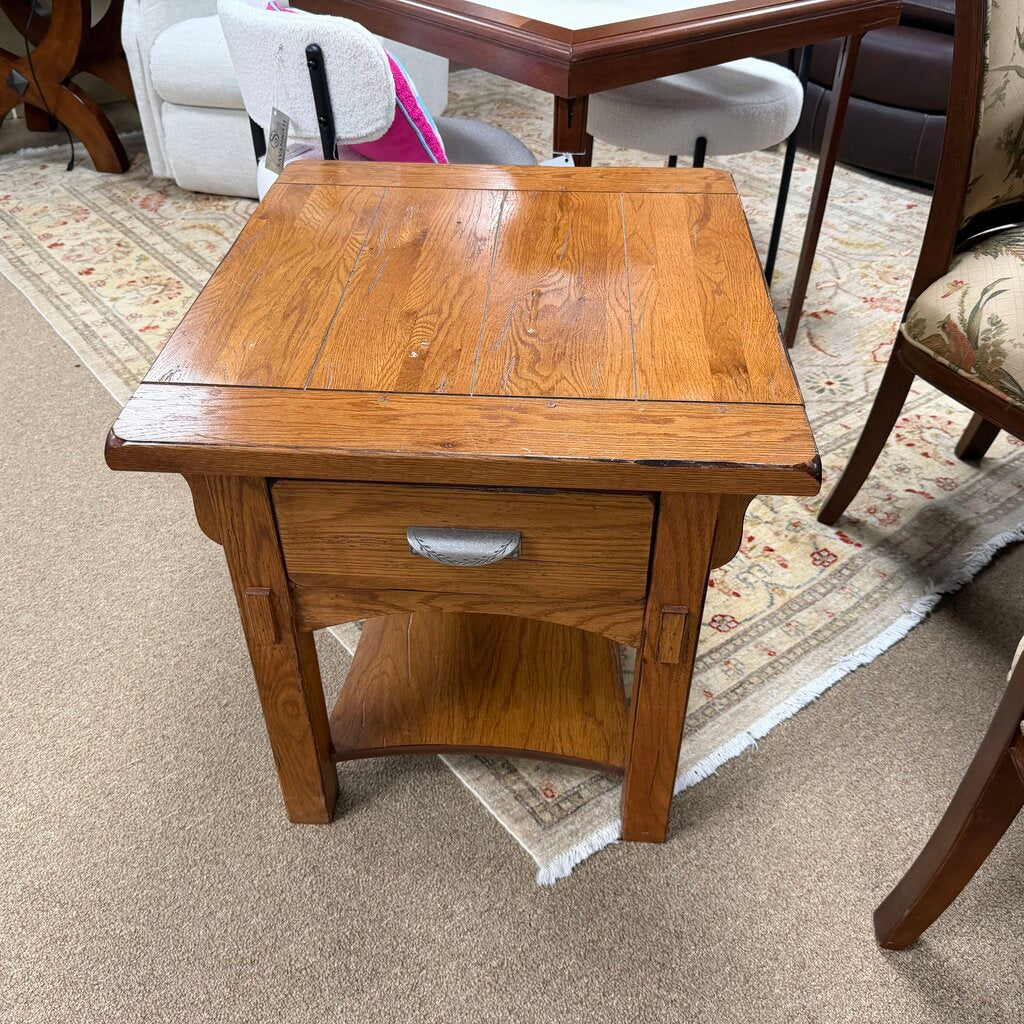 Oak End Table