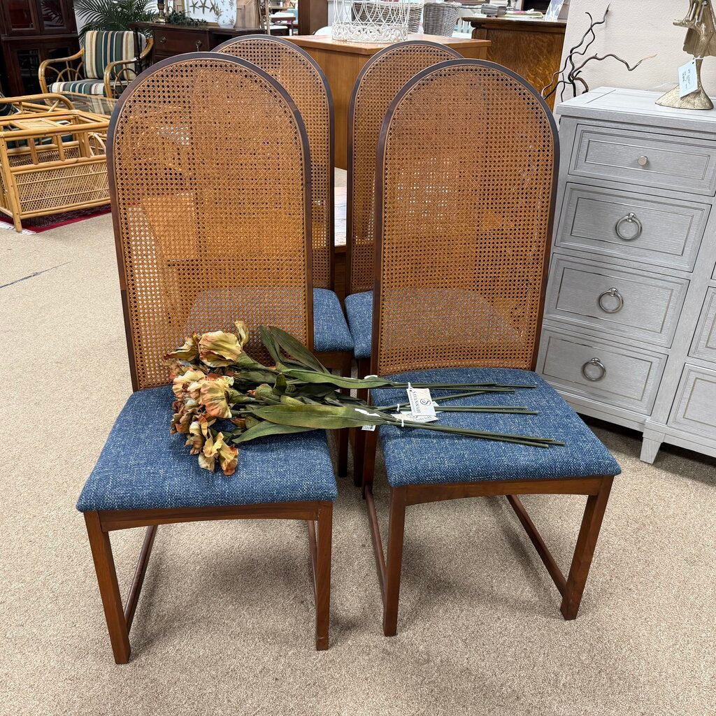 Set/4 Cane Back Dining Chairs
