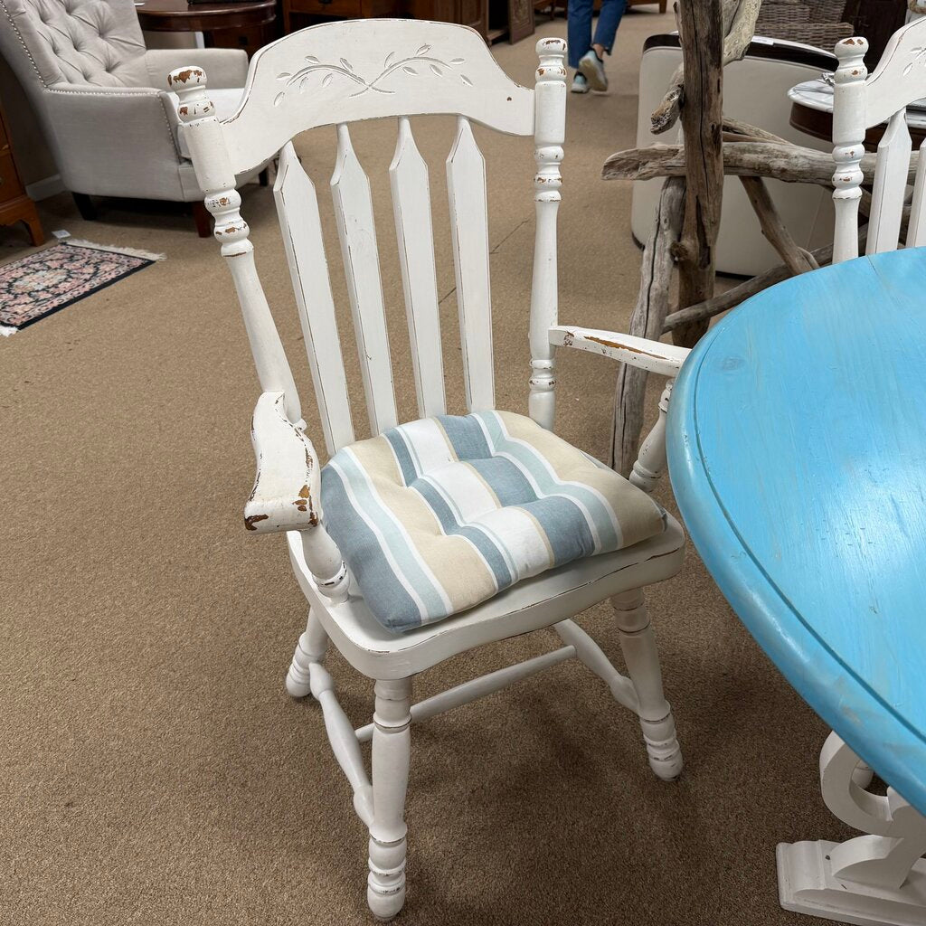 Painted Oak Table + 4 Chairs