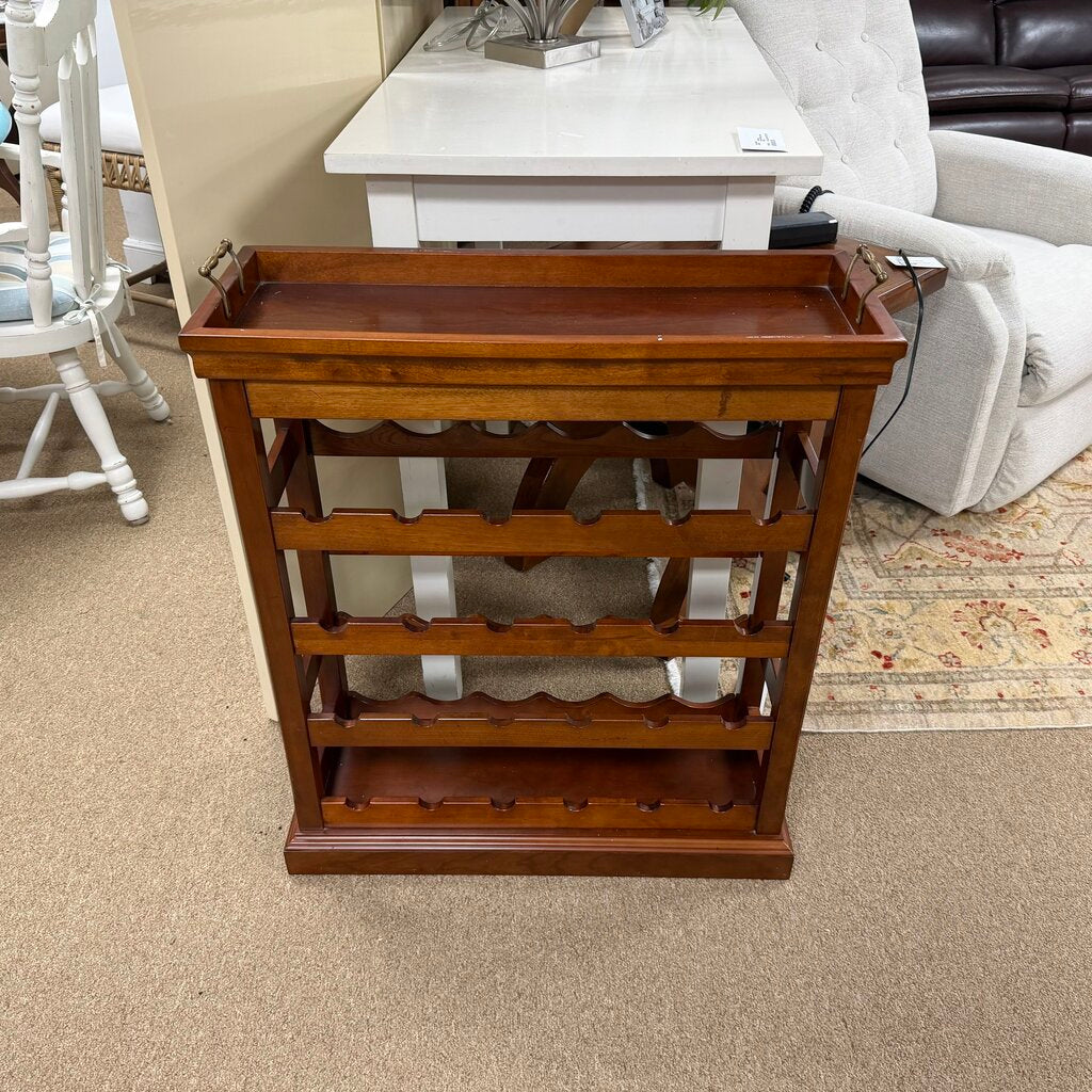 Wood Wine Rack w/Removable Tray
