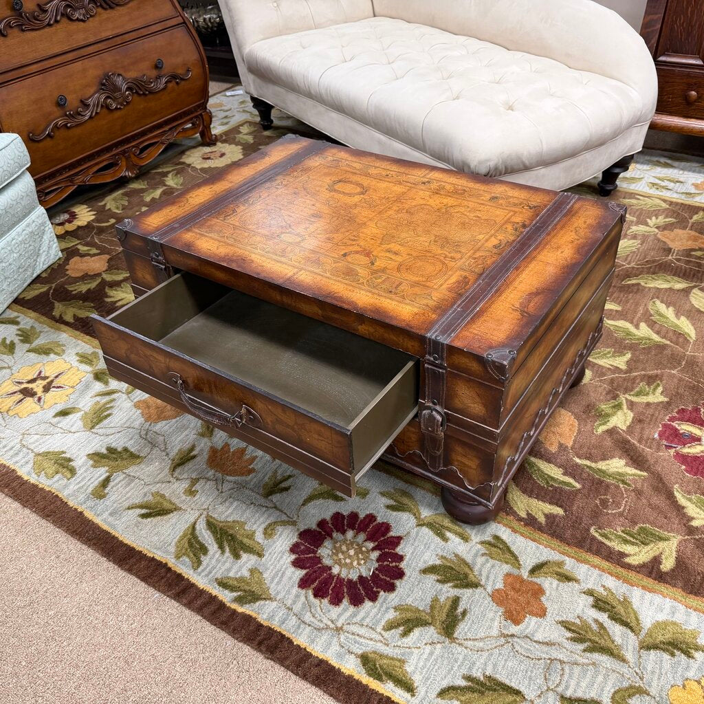 "Luggage" Coffee Table w/Drawer
