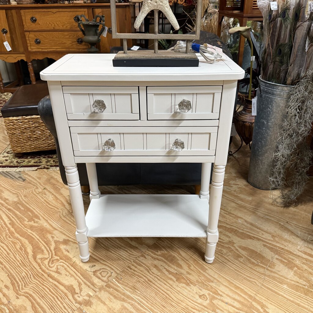 Cream 3-Dr Side Table