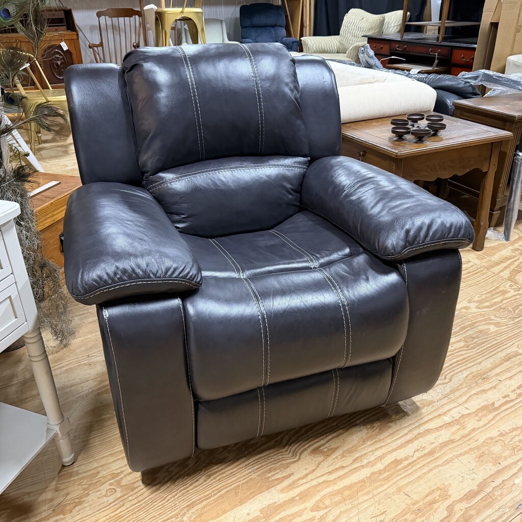Oversized Faux Leather Swivel Rocker Recliner