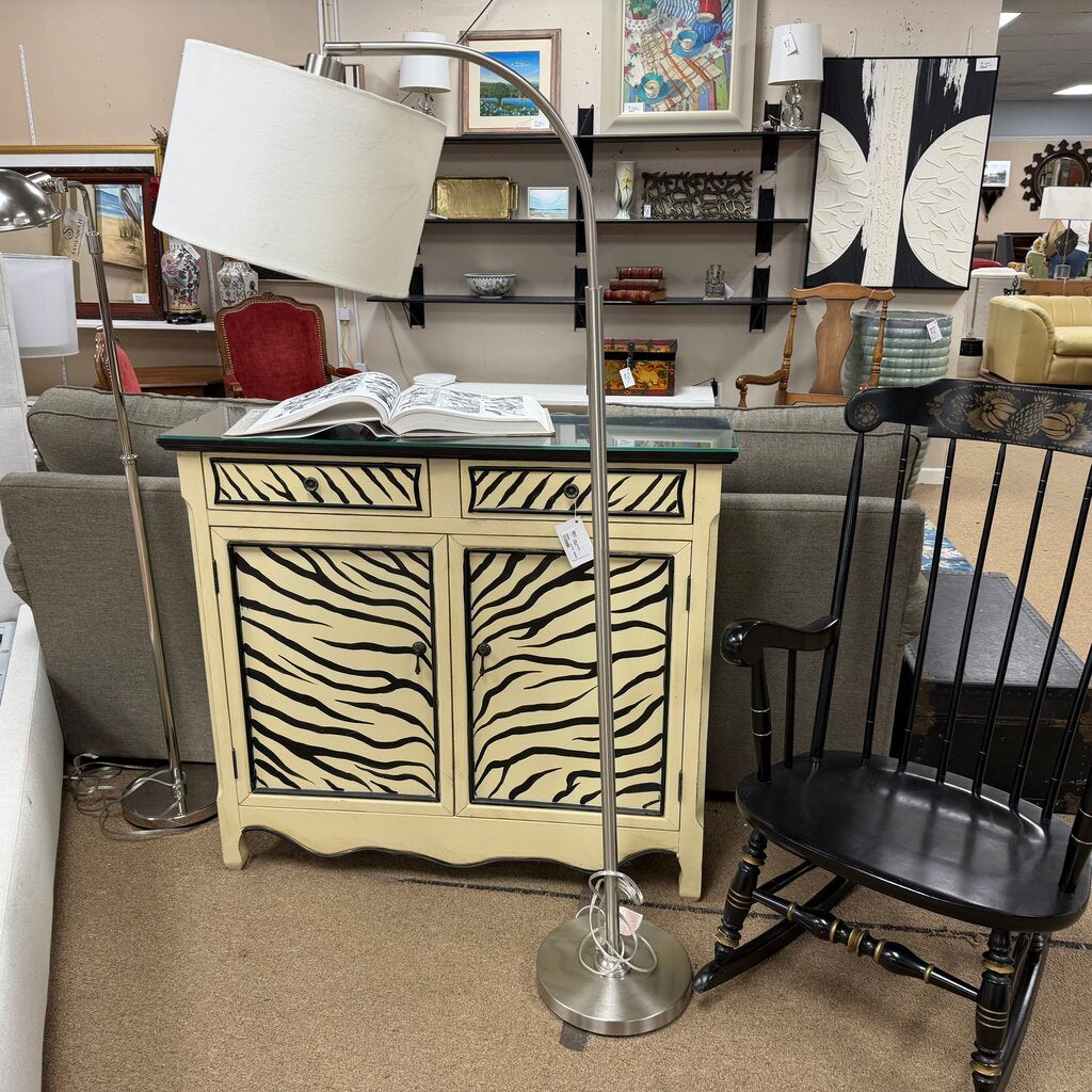 Silver Metal Floor Lamp