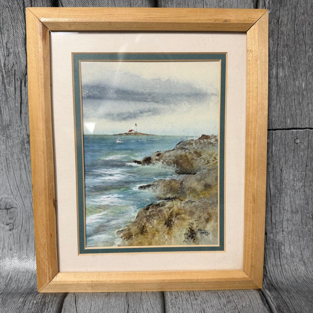 Small Ocean/Lighthouse Painting
