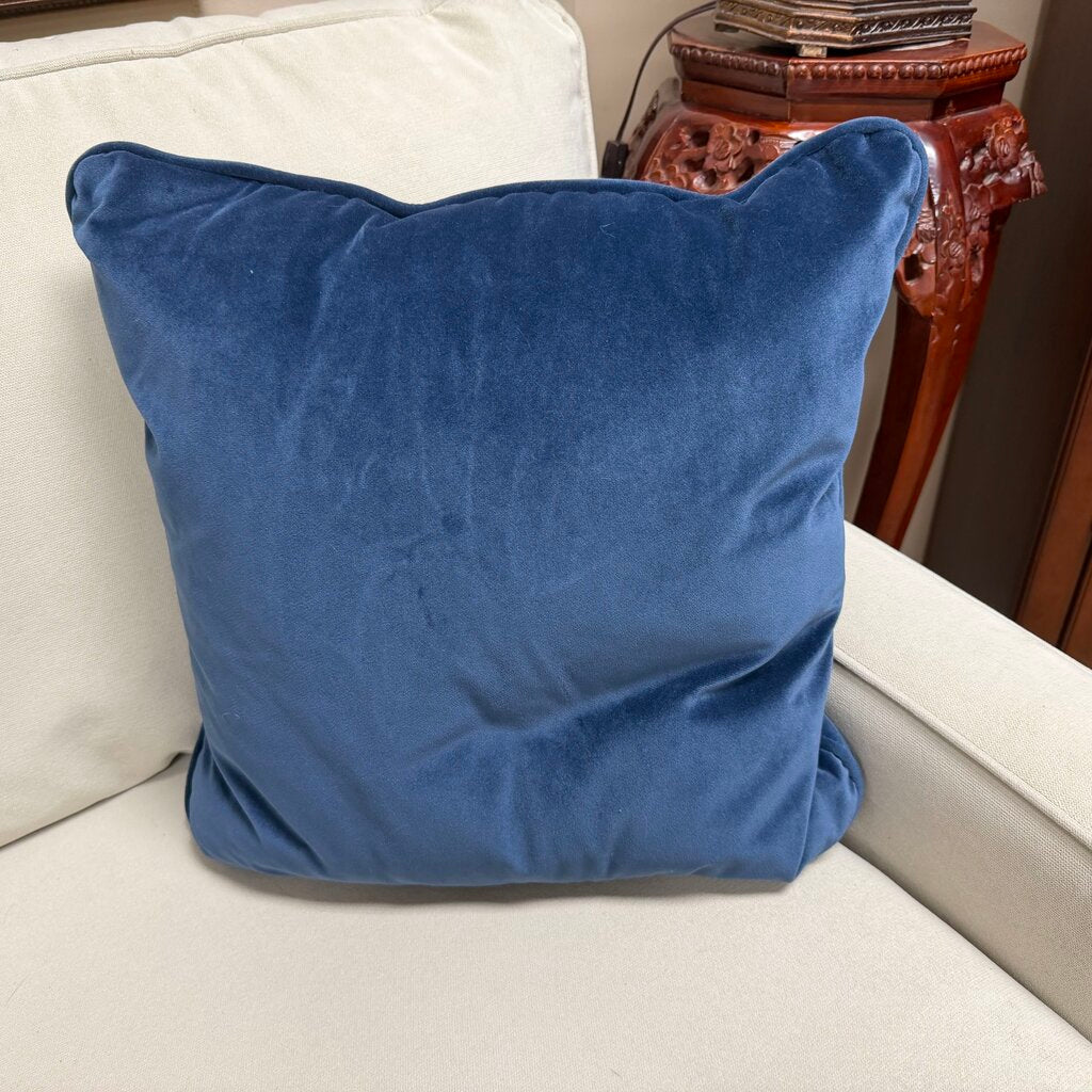 Blue Velvet Down Filled Pillow