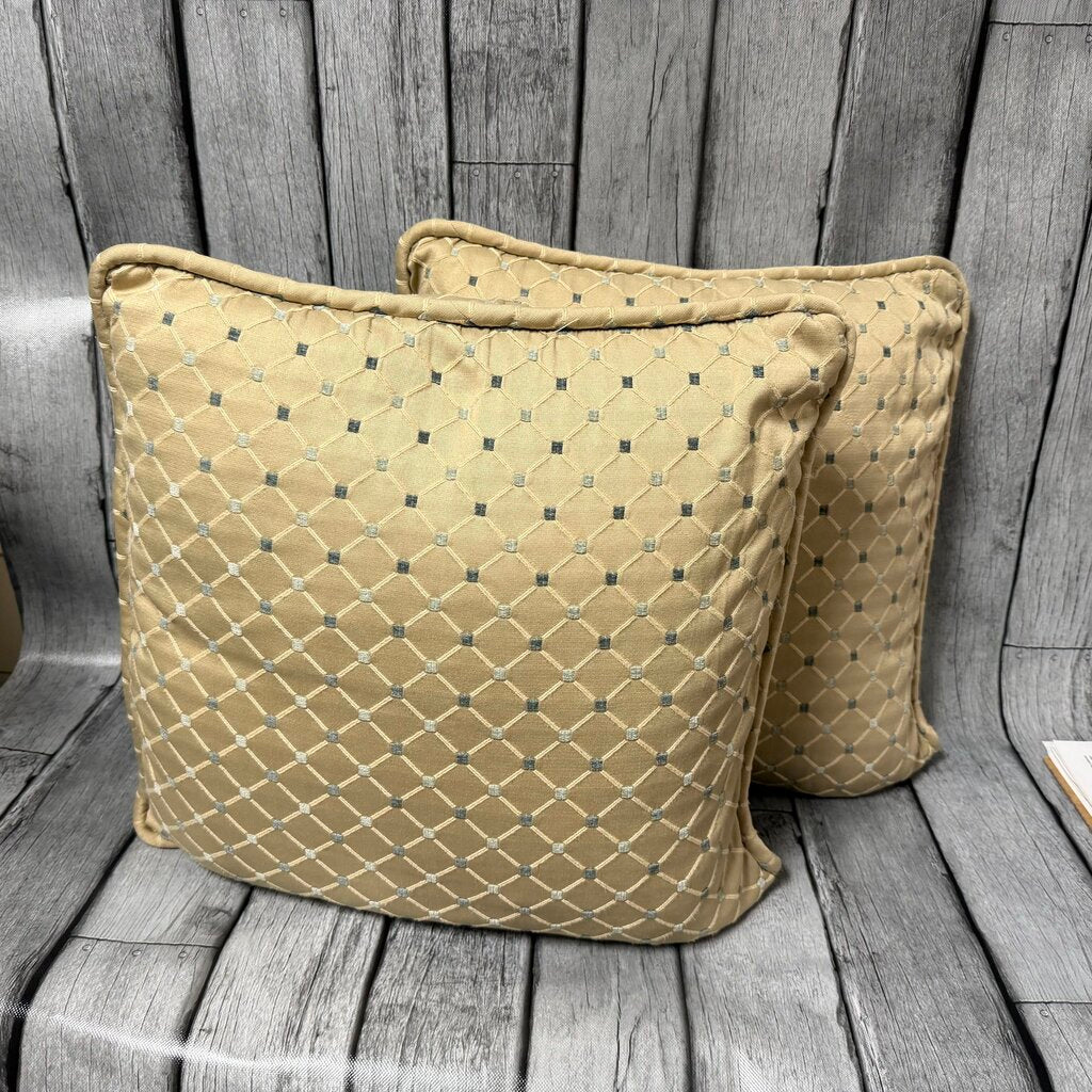 Pair Down Filled Satin Pillows