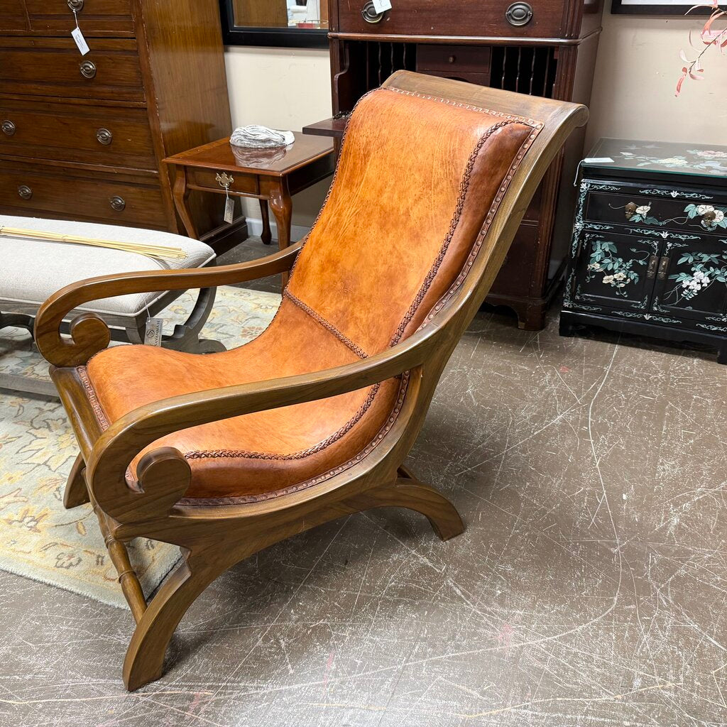 Atticus Wood + Leather Chair