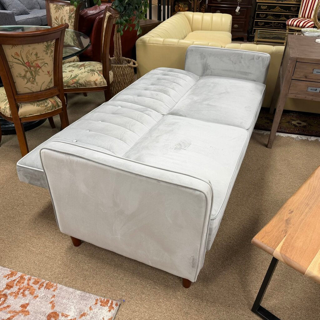 Tufted Velvet Convertible Futon Sofa
