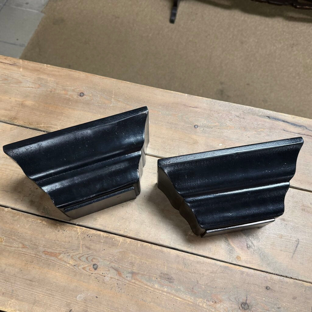 Pair Wood Wall Sconce Shelves