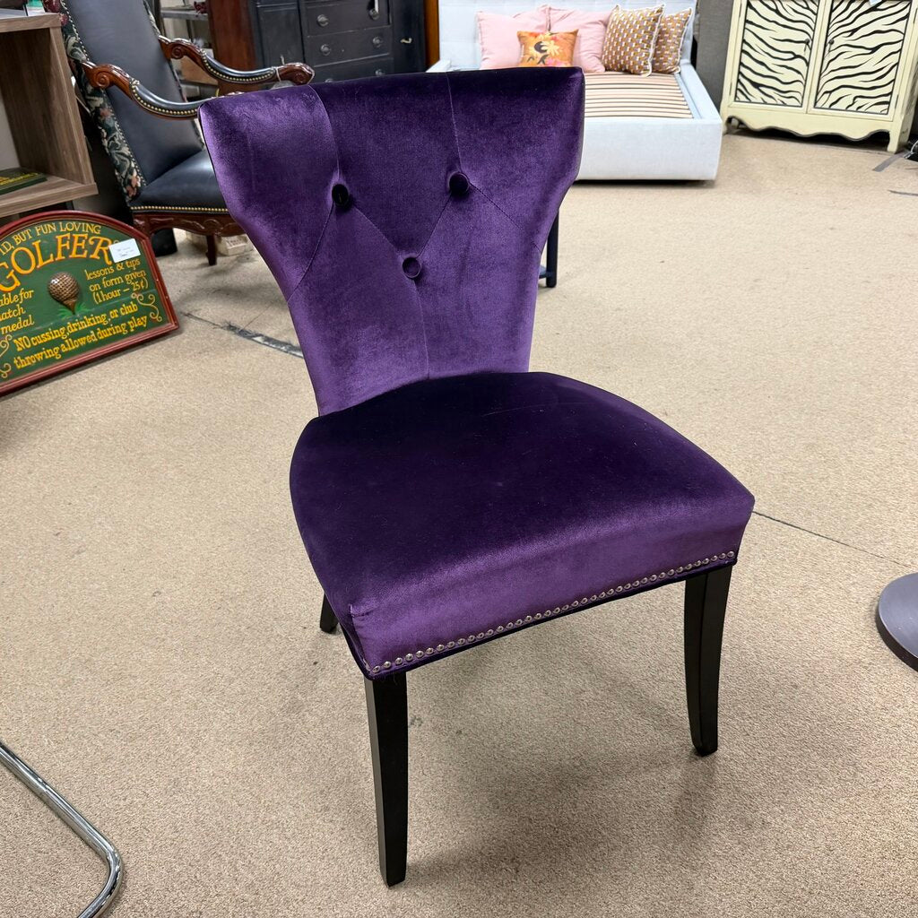 Purple Velvet Side Chair