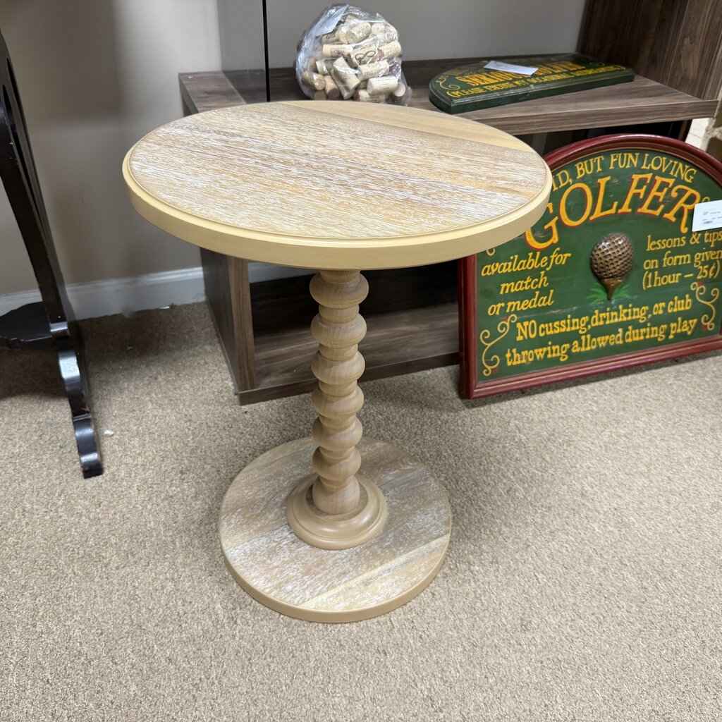 Small Round Wood End Table