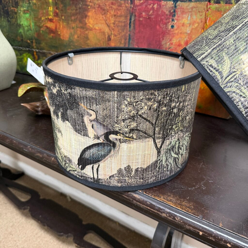 Pair Shorebird Themed Lamp Shades