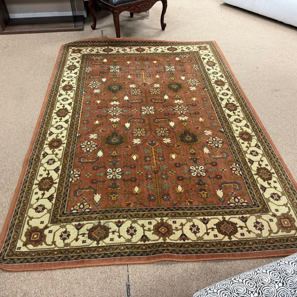 Brown Floral Rug