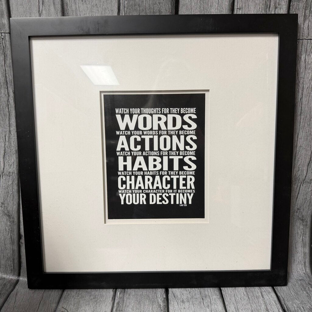 Framed Lao Tzu Quote