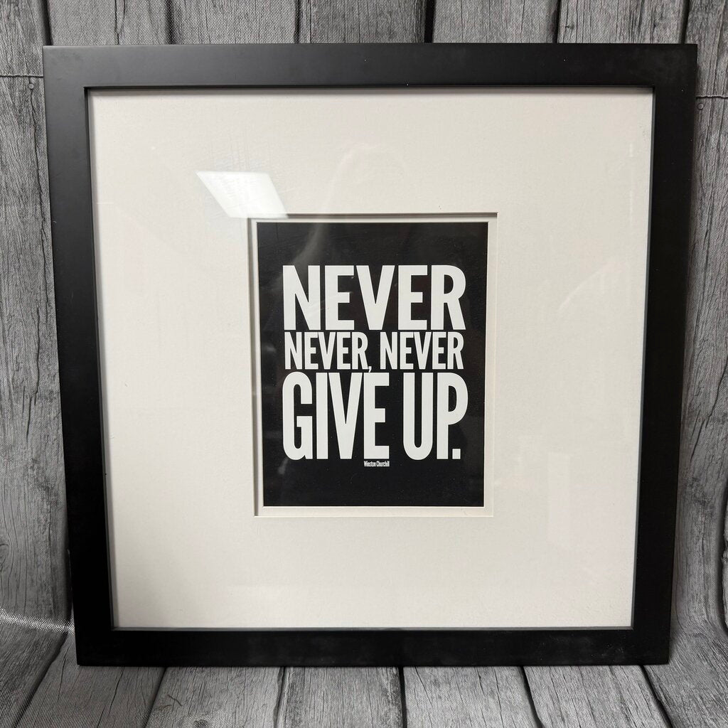 Framed Winston Churchill Quote