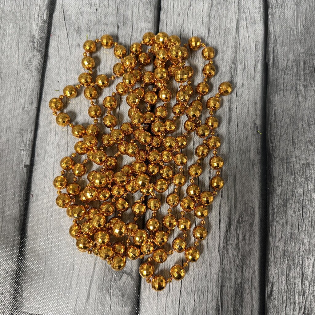8' Faceted Orange Bead Garland