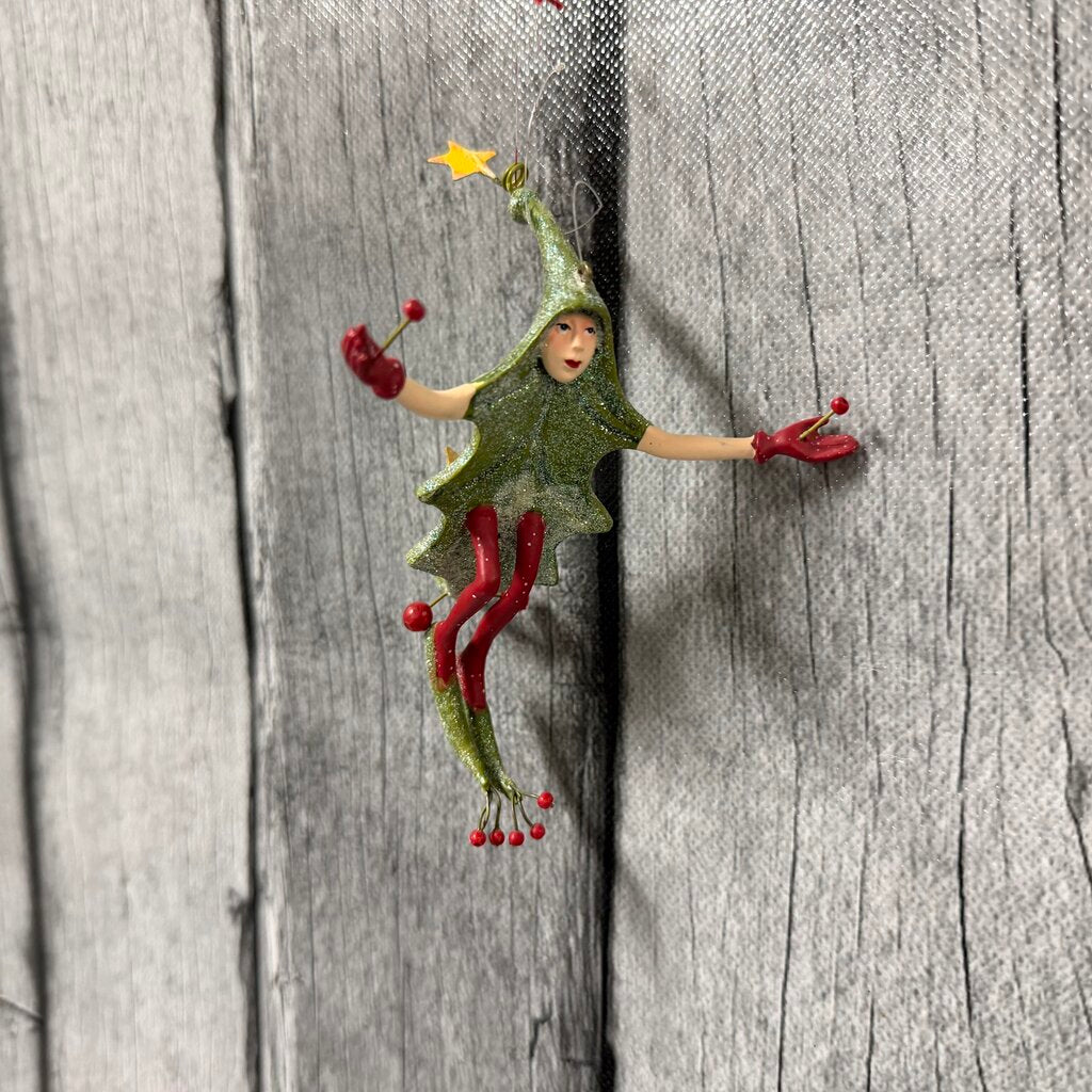 Christmas Krinkles Holly Leaf Ornament
