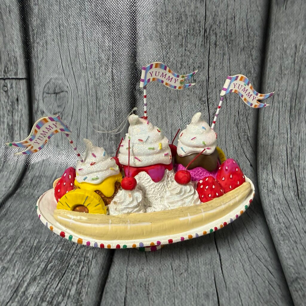 Glitterville Banana Split Ornament